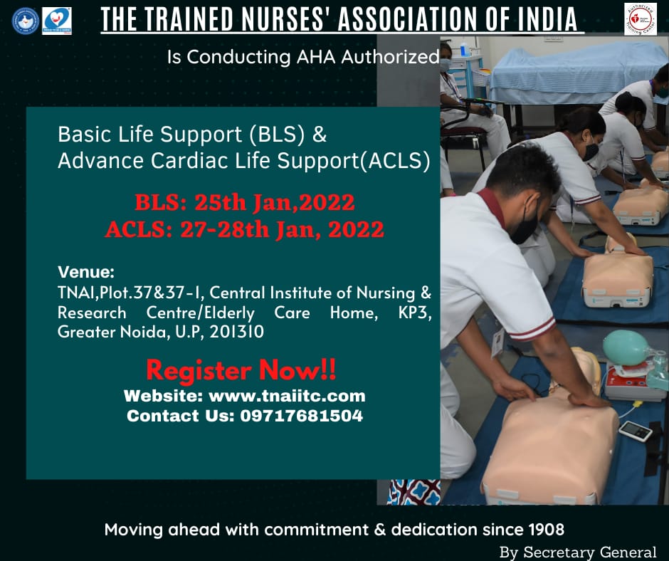 BLS/ACLS Course Schedule at Greater Noida on January 25 and 27-28, 2022 ...