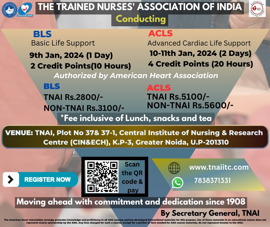 BLS/ACLS Course Schedule At Greater Noida On January 09 And 10-11, 2024 ...